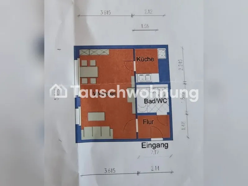 Tauschwohnung: Biete 1-Raum-Wohnung in Köpenick - suche mind 2-Raum-Wohnung — photo 1